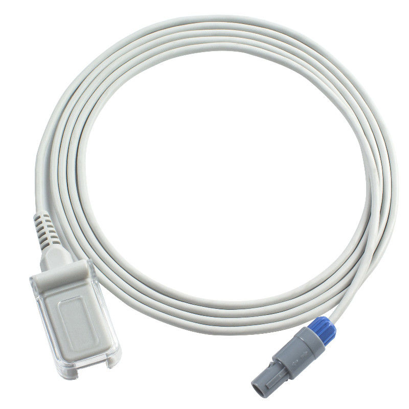 O cabo 5Pin do sensor de Anke Compatible SpO2 à extensão do adaptador de DB9 SpO2 cabografa 2.4M TPU