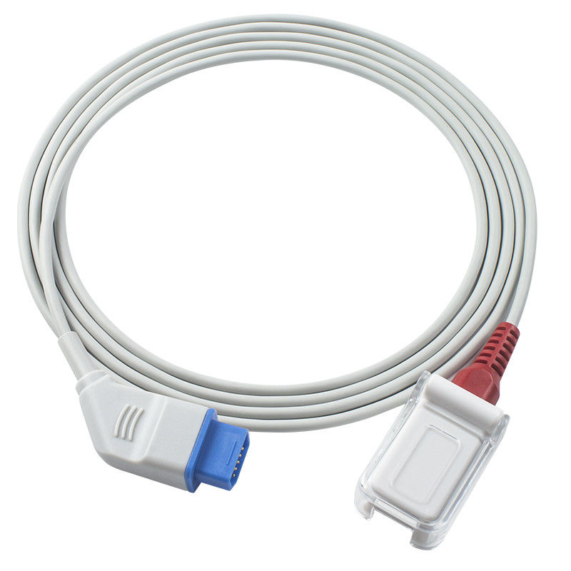 O sensor de Nihon Kohden SpO2 cabografa o cabo de extensão vermelho do adaptador do Pin 14Pin SpO2 do quadrado da tecnologia de K937 3984 JL-631P for M-asi-mo
