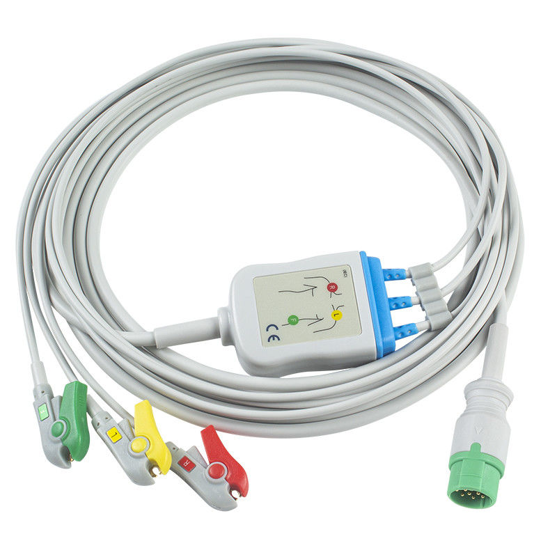 Cabo de Pin Connector ECG do grampo 12 do IEC do cabo e dos Leadwires 3Lead de Biolight BLT ECG