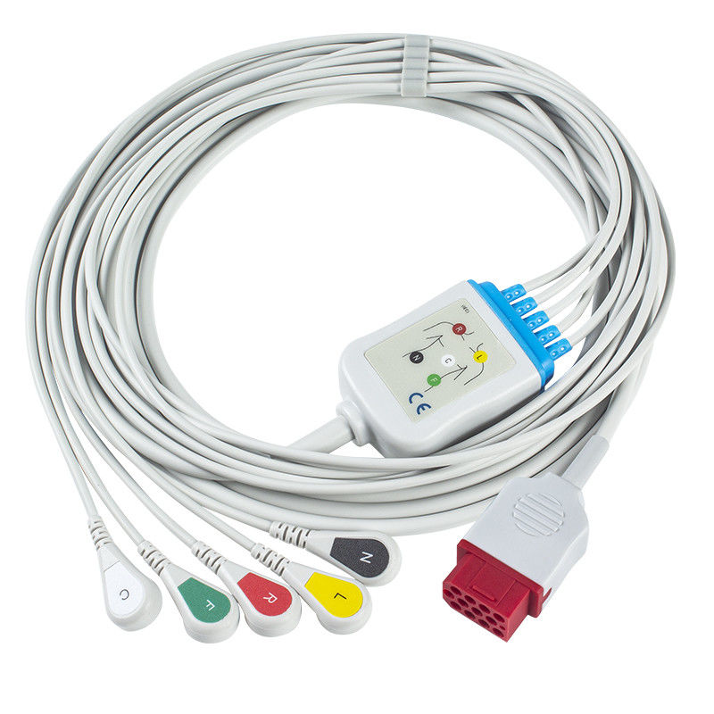 Os cabos e os Leadwires novos da ligação ECG de Bionet BM3 BM5 BM7 5 agarram o pino do IEC 12 do cabo de ECG