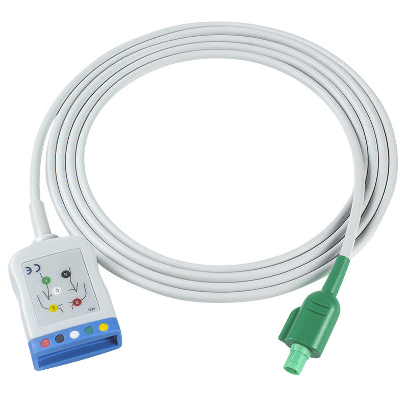 Datascope/Maquet/Getinge 12 Pins ECG Trunk Cable para ECG 5 Lead Cable IEC AHA Single Pin ECG Leadwires