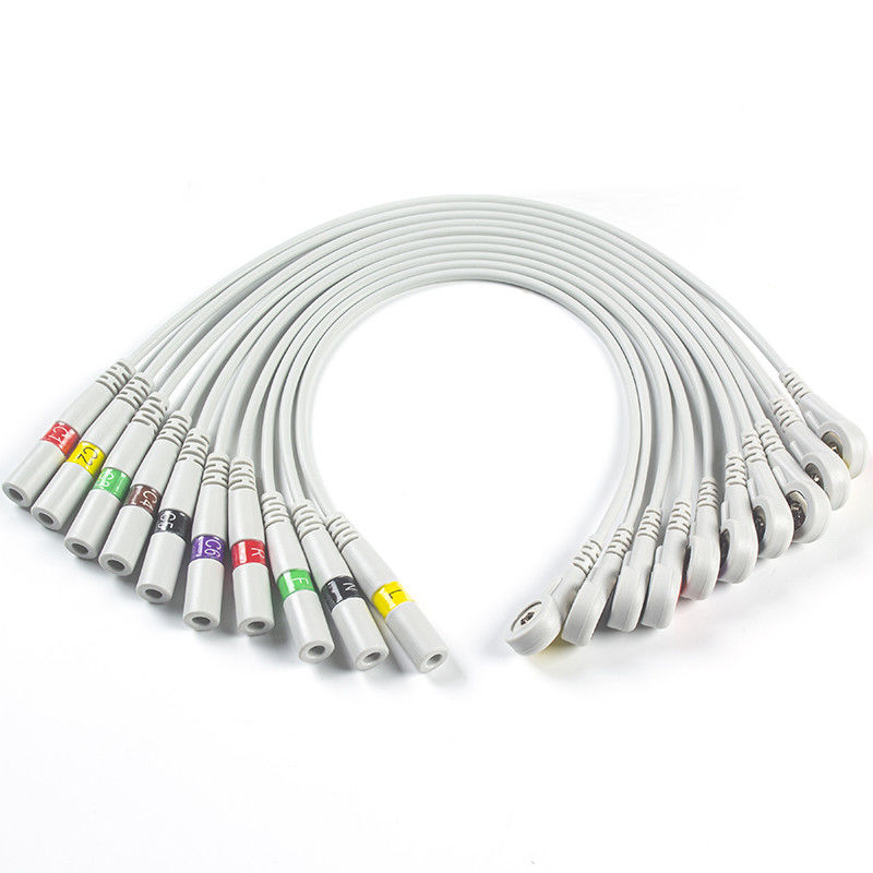 ECG parte a agulha da banana do conector do ECG do conector do elétrodo do IEC ECG de 3.00MM para agarrar a trança