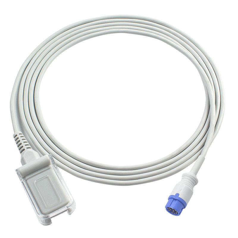 A extensão do cabo SpO2 do sensor da tecnologia M1900B SpO2 da Philips N-ellcor cabografa 12 Pin To DB9