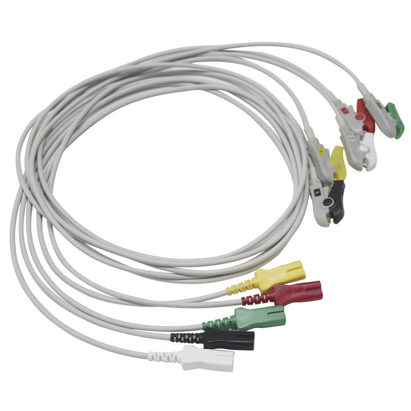 Tipo Pin duplo AAMI 6 PIN Bionet Datex Siemens GE-Hellige Kontron do grabber da pressão da ligação dos Leadwires 5 de LL ECG
