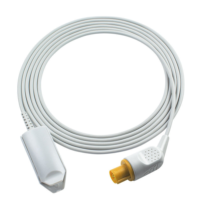 GE Hellige Compatível com ligação direta Sensor SpO2 reutilizável de 7 pines Adultos SMK SMC SMU SMS SMV SpO2 Probe