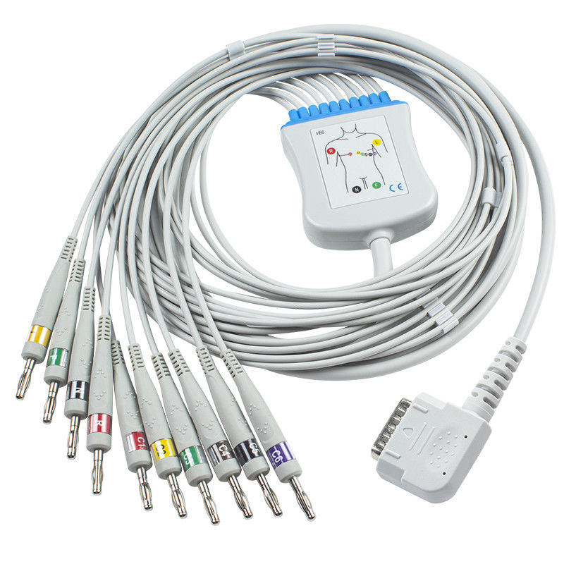 O ECG de Kenz cabografa K131 a banana 4,0 que o cabo para 108 109 110 1210 1211 601 o IEC de Cardico 302 Direto-conecta o cabo de ECG