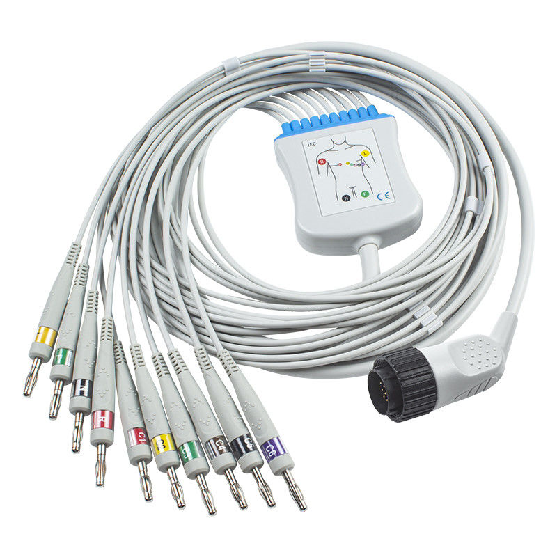 Cabo PC-104 63050074 do ECG de Kenz 63050075 16pin conector da banana do IEC 4,0