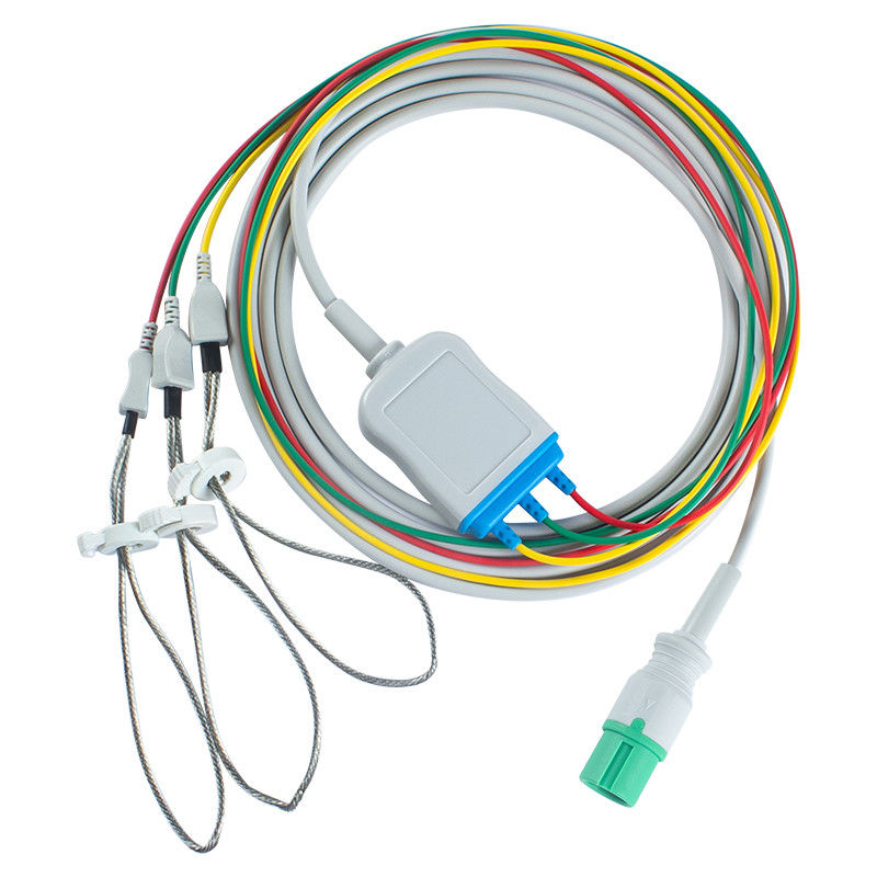 Cabos e fios de chumbo para ECG veterinário de animais da Contec Conector de 7 pinos CMS 7000 8000 Novo modelo de cabo de ECG 3 leggings de chumbo