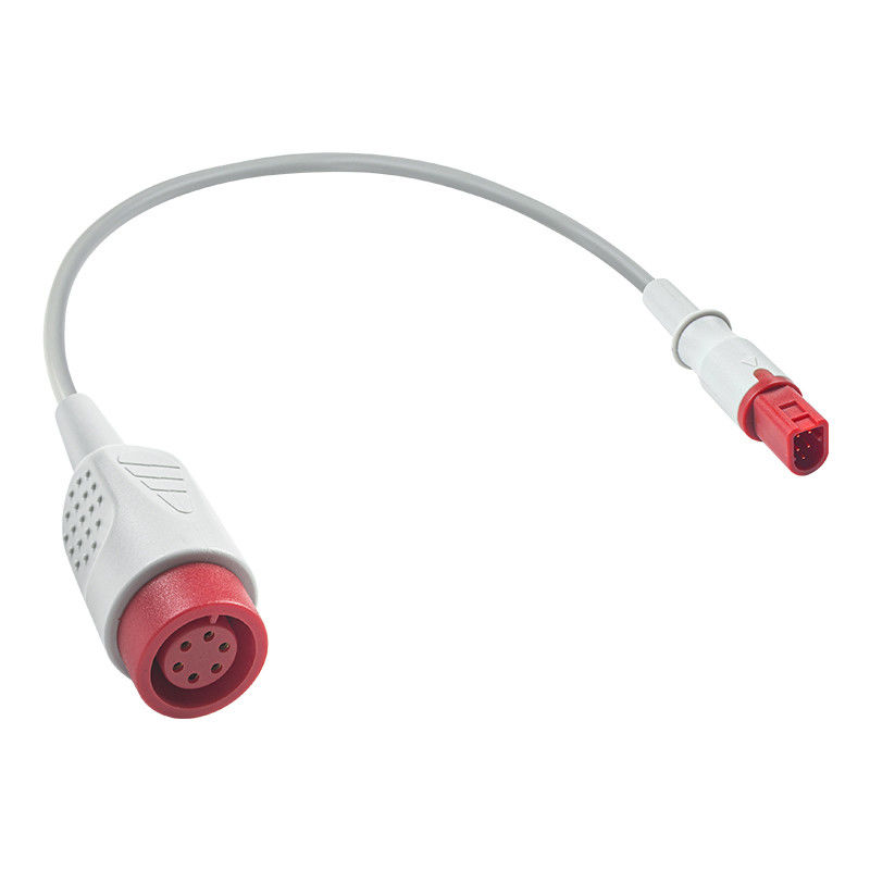 Mindray 5Pin para 6pin Transdutor IBP Adaptador cabo TPU IBP cabo de extensão 0.3Meter