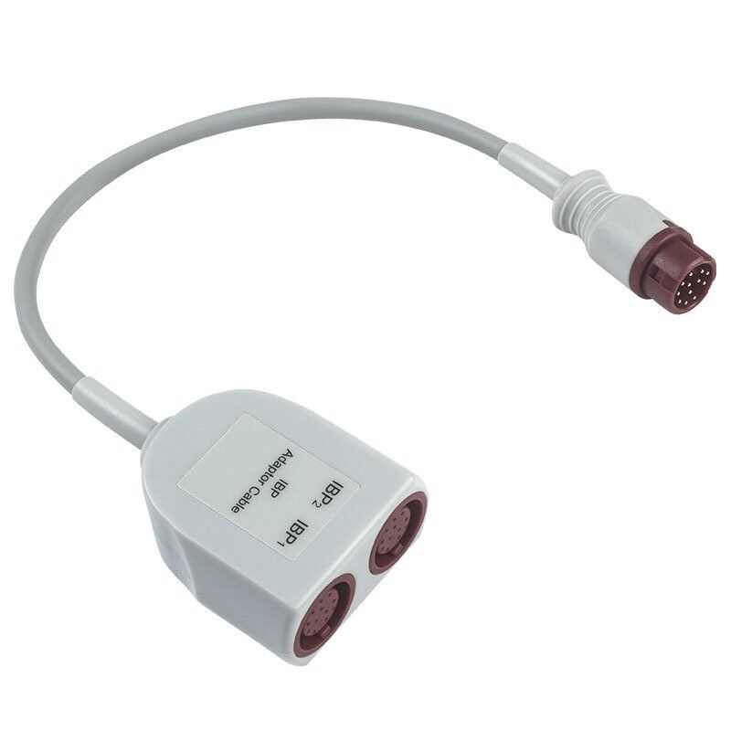P-Hilips Dual IBP Adaptador Cable com conector de 12 pinos, comprimento de 0,3 metros e material TPU para uso médico