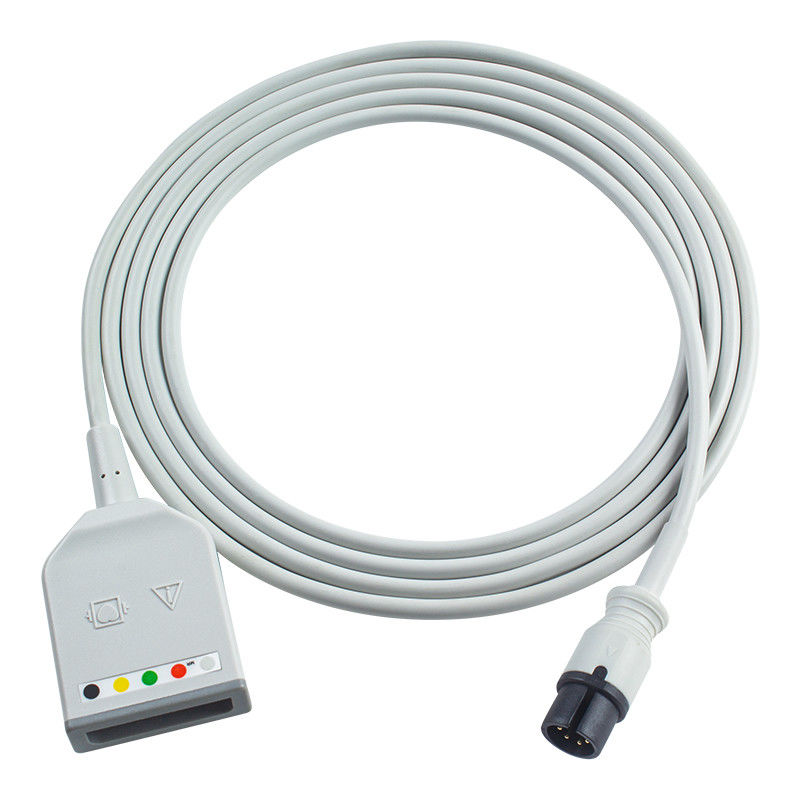 Mindray Datascope AAMI 6Pin Connector 5Lead ECG Trunk Adaptador Cable 0010-30-12377 EV 6102 ECG Extension Cable Euro Style
