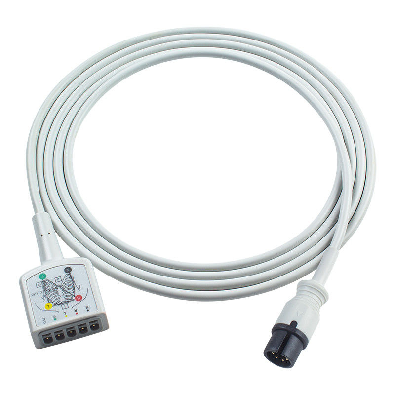 P-Philips PH AAMI 6Pin Connector 5Lead ECG Trunk Adapter Cable 453561432691 453561227251 Cable de extensão ECG VS Style