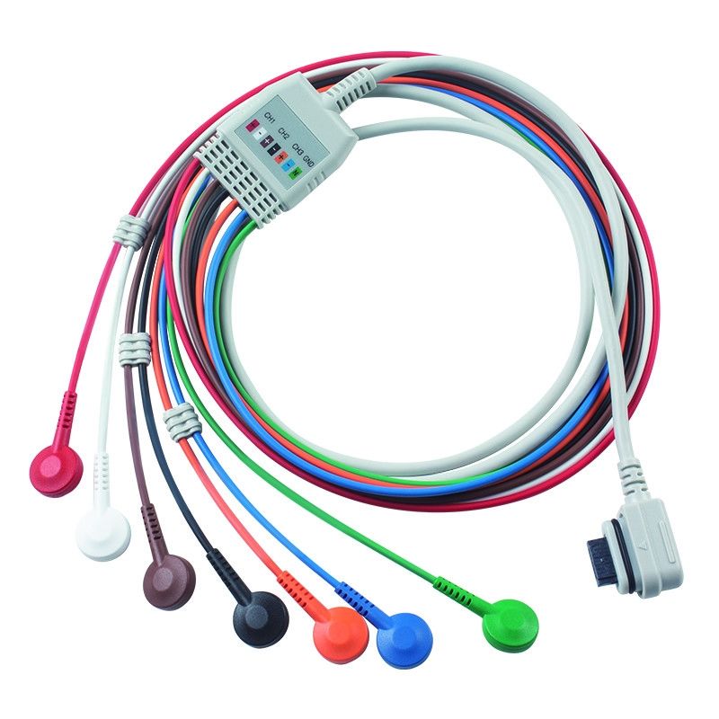 Compatível GE Healthcare 2008594-002 7-Lead ECG Telemetry Cable do paciente Seer Light Encomenda 5pcs obtenha 1pcs Saco grátis