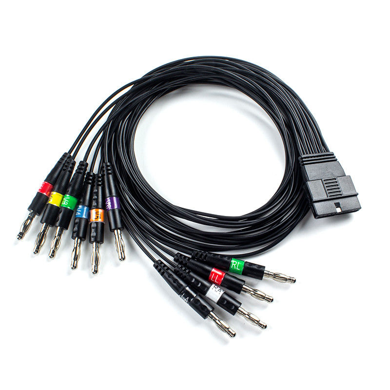 TPU 10 Cable de ECG de paciente de chumbo Banana End para Schiller FT-1 2.400331 MS-12 Cable de ECG azul