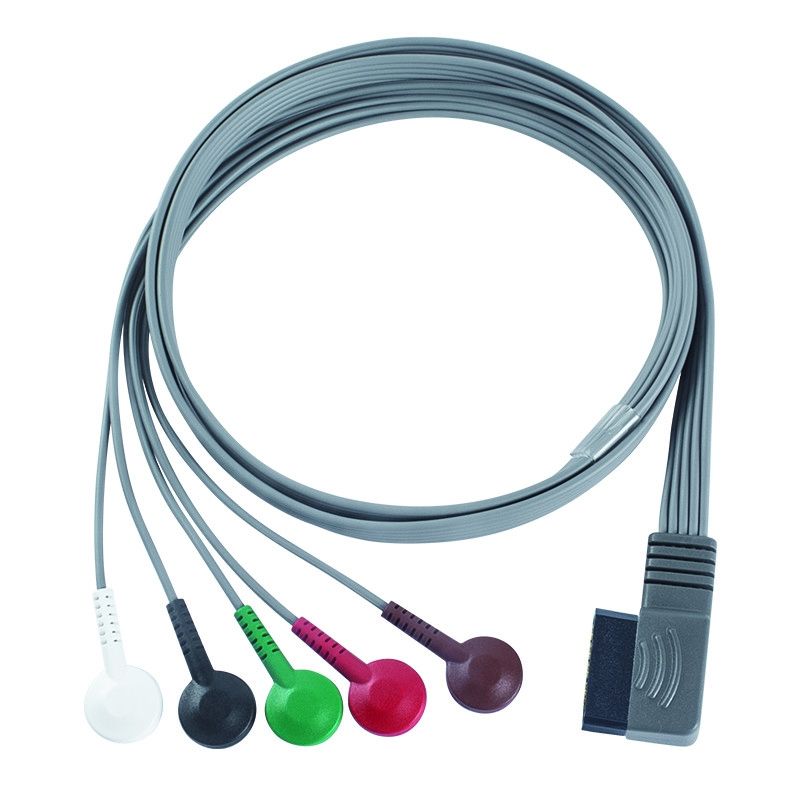 Compatível com PH ECG Telemetry Leadwire - M4725A ECG Holter Cable 350-0173-03 para Zymed DigiTrak-Plus