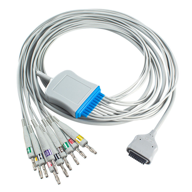 EDAN Dx12 10Lead ECG Holter Cable Banana For Trunk Cable Comprimento 2.2M Compatibilidade