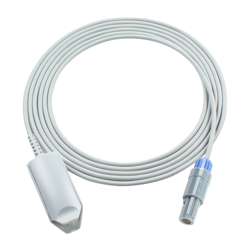 6Pin 40Degree Adult Finger Clip SpO2 Sensor 3.0M Compatível Drager Vist 120 Vist 120s