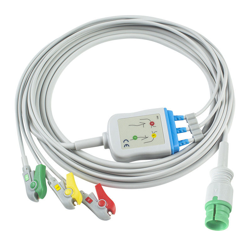 Compatível com o cabo Promed ECG 3Lead IEC Grabber para PM-12 14Pin