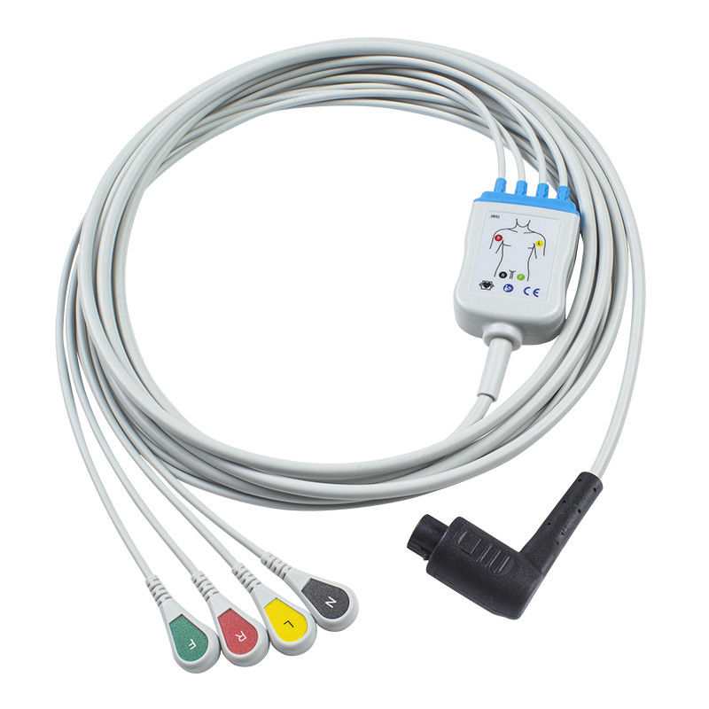 2.5m 5.0 diâmetro Corpus compatíveis 3 ECG cabo 4Lead IEC Grabber para o final do paciente