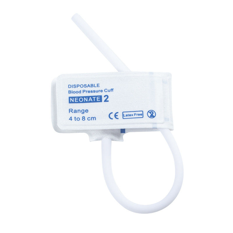 Não-látex Neonatal descartável NIBP Cuff Tubo único Tamanho 2 4-8cm