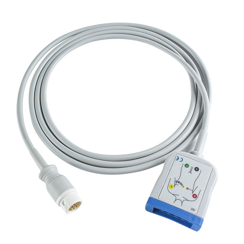 Compatível com P-Hilips ECG Trunk Cable - M1663A Para 78352C, 78354C, 78834C, 867036, HeartStart MRx, IntelliVue