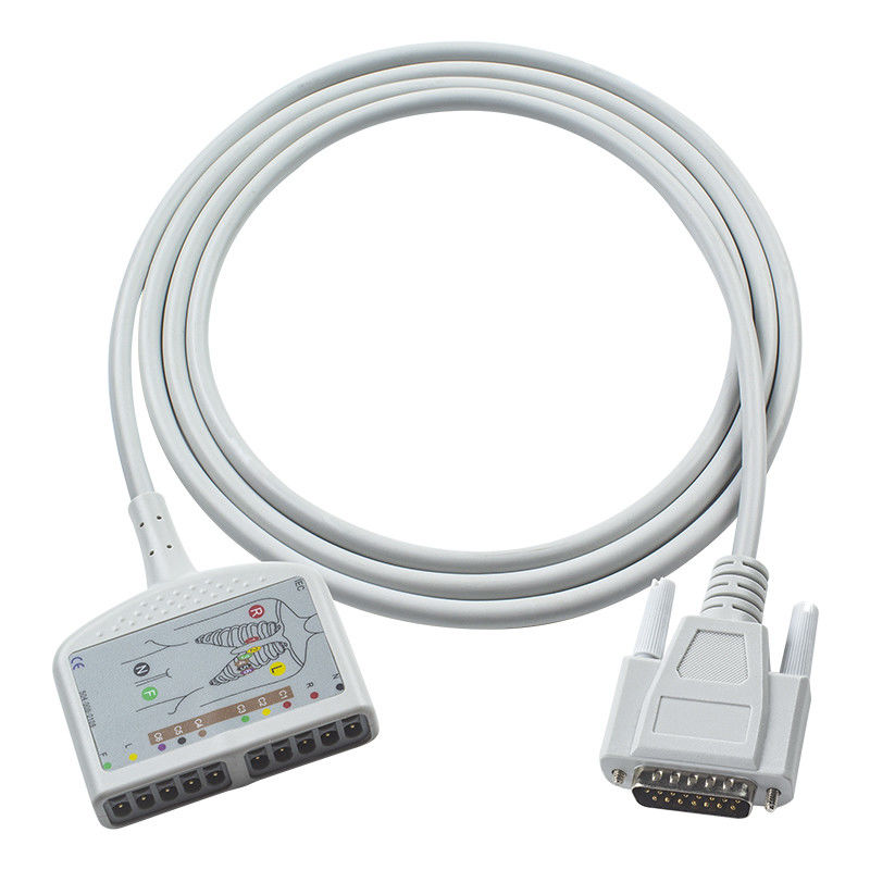 Compativel Nihon Kohden ECG Diagnostic EKG Cable 10Lead para Cardiofax C, Cardiofax GEM 9020K, Cardiofax M