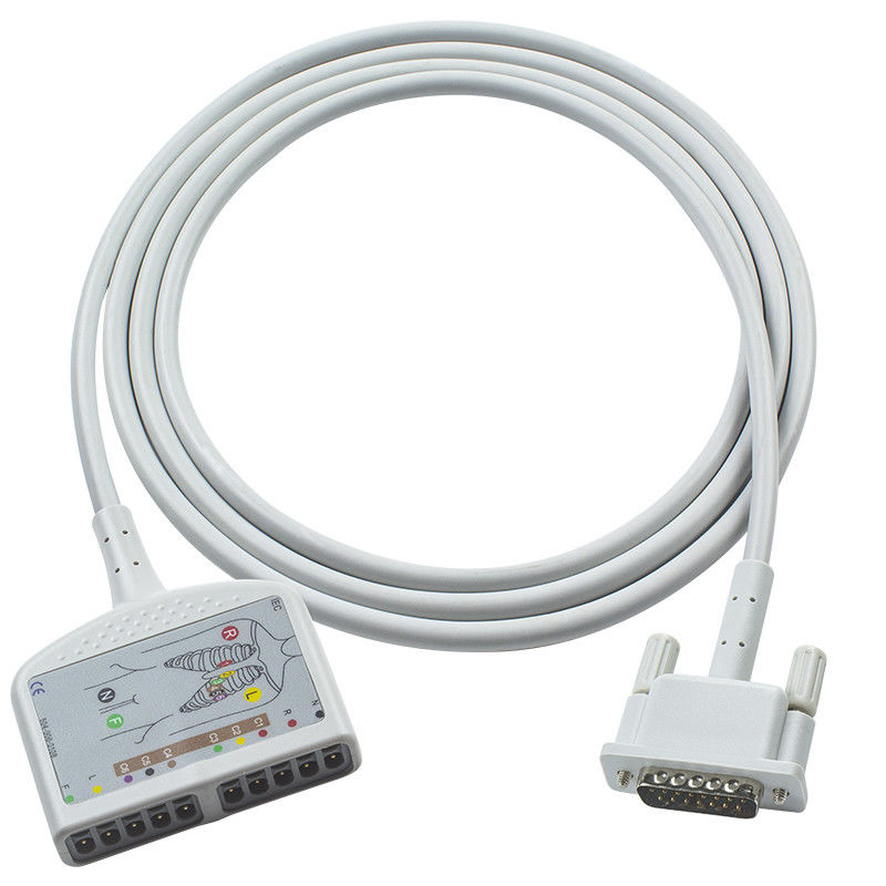 OD6mm 2.2M P-Hilips ECG Cable Trunk Cable para M1770A M1771A M1772A Pagewriter 100 Pagewriter 200