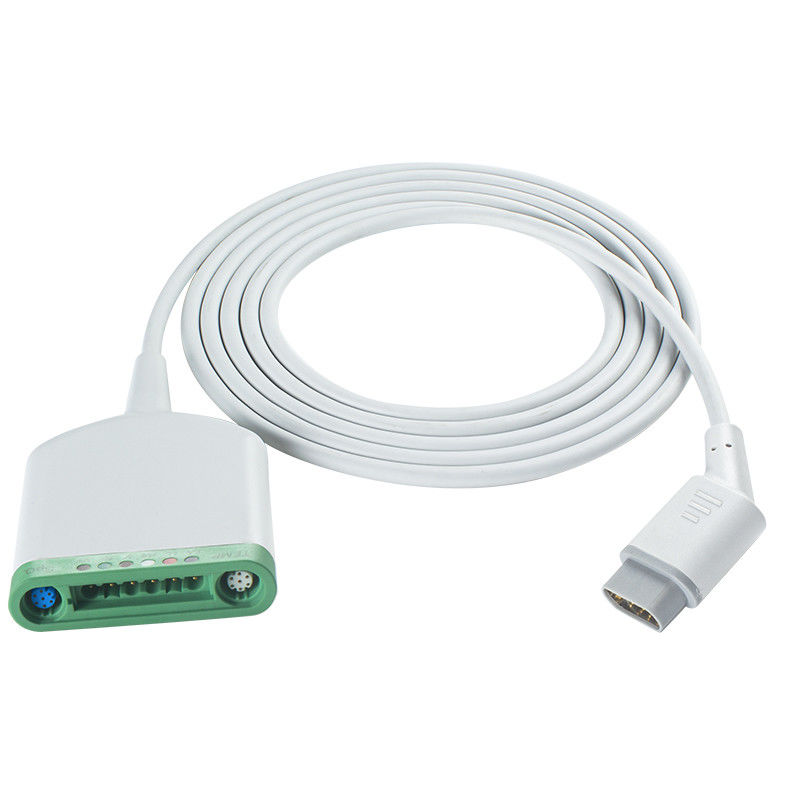 Compatível com Multimed 6 Pod Patient Cable 3.5M 6Lead ECG com Função SpO2/Temperatura/ECG