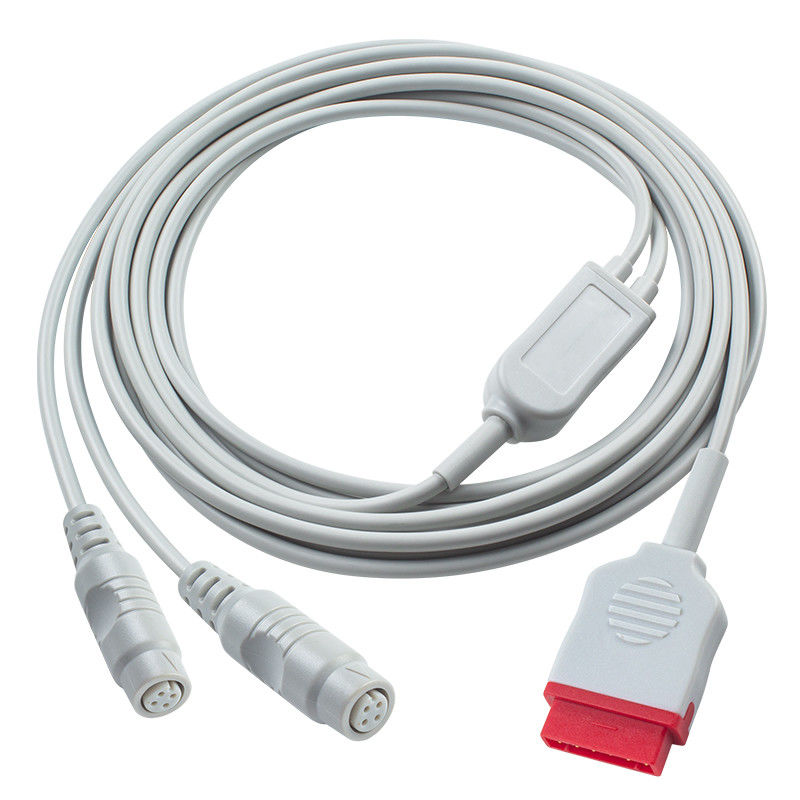 3.5M GE IBP Adaptador Cable para conector duplo P-hilips para equipamento de diagnóstico médico