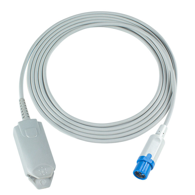 Sensor SpO2 de ligação direta Draeger compatível com cinza para Infinity Delta 7Pin Vida útil 24 meses