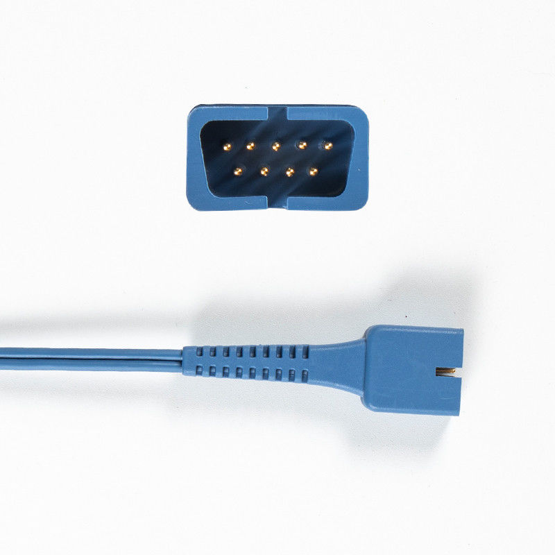 Sensor SpO2 semiacabado 9Pin 1M TPU SpO2 cabo de ensaio para compatibilidade universal