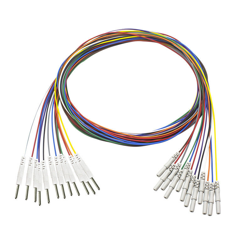 Elétrodo dos Leadwires do EMG do EEG do ouro do ruído 1.5mm-2.0mm Pin Eeg Needle Electrodes Plated