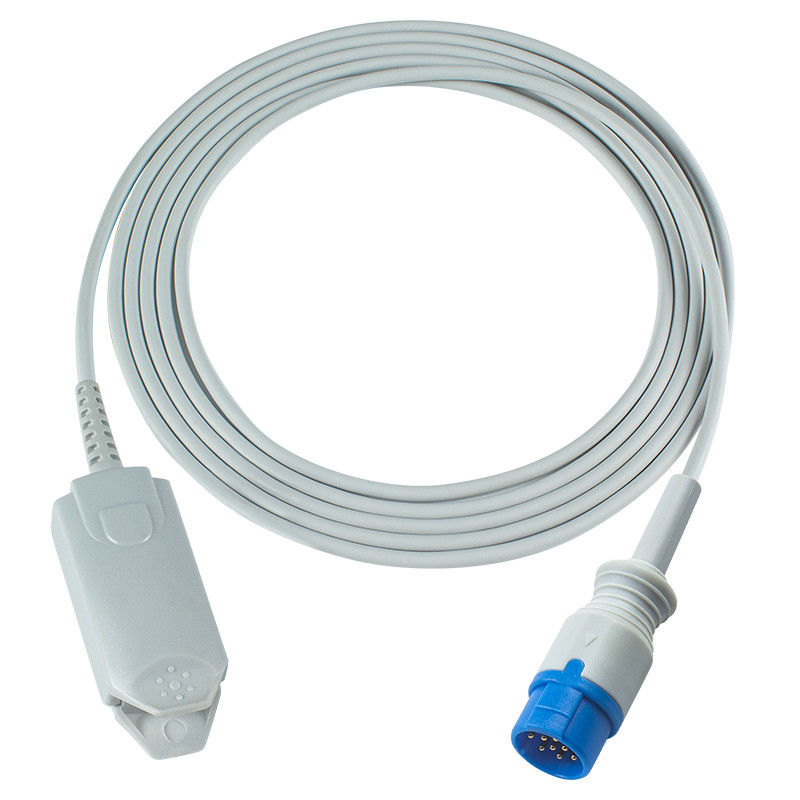 Bioluminescência Sensor de SpO2 reutilizável M900 M7000 M9500 Digital Adult Finger Clip 12Pin 3.0M