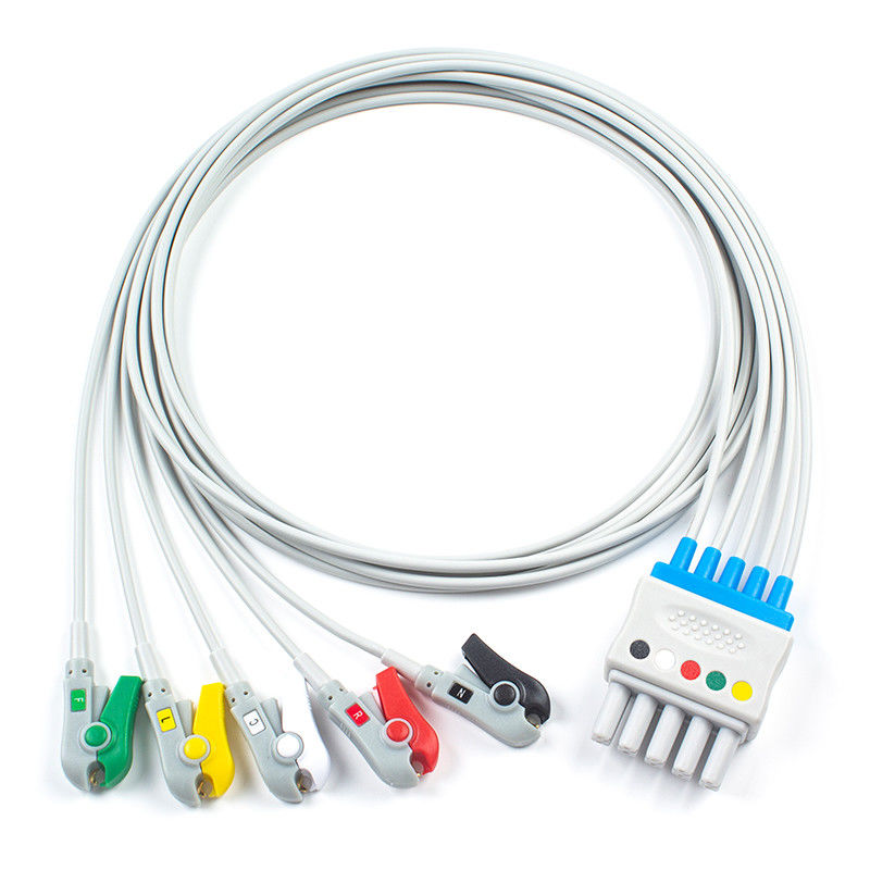 Grampo do grabber da ligação do grupo MP03414 5 dos Leadwires 5956359 de Siemens Drager ECG a 5 duplos Pin Connector