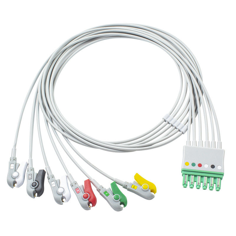 S-iemens Draeger Drager MP03405 ECG fios de chumbo 6 chumbo grabber cabo M300 Infinity M540 MultiMed Plus IEC clip