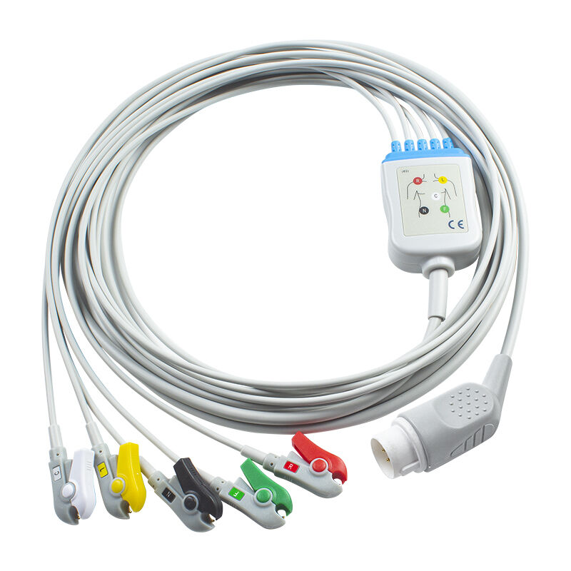 Cabo ECG de 8 pinos Ph 43100A e fios condutores hp CodeMaster XL + máquina desfibriladora