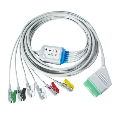 Nihon Kohden cabo de ECG de uma peça 12 pin cabo de ECG de 6 leads