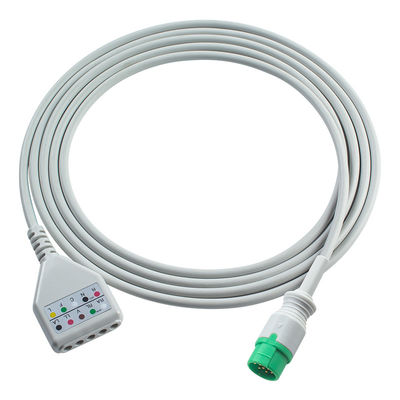 Biolight 12pin ECG Trunk Adapter Cable ECG Cable Din Style M7000 M8000A M8500 M9500 ECG Cabos de extensão