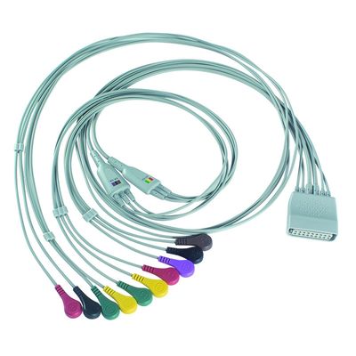 Compatível com o PH Telemetry Holter ECG 10Lead ECG Cable Holter IEC Snap