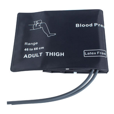 Coxa Extra Grande Adultos NIBP manguito Sem Vesícula Tubos Duplos 46-66cm Manguinho de Nylon