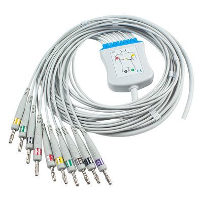 Cable semiacabado de ECG 10Lead com extremo de banana Compatível com todos os acessórios médicos