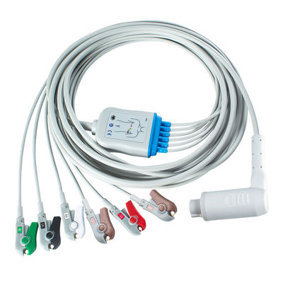 Corpus 3 6Lead IEC Grabber Patient Cable com codificação de cores de chumbo AHA/IEC